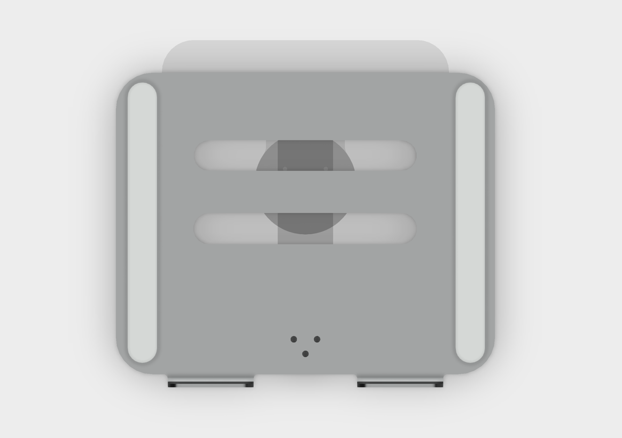 Top base plate design with ventilation slots and front lip